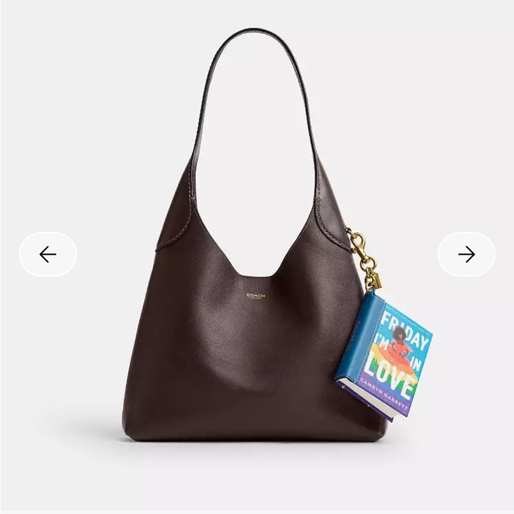 NWT🧡Coach Friday I'm In Love By Camryn Garrett Book Bag Charm CFK53 Key Chain - Picture 6 of 6